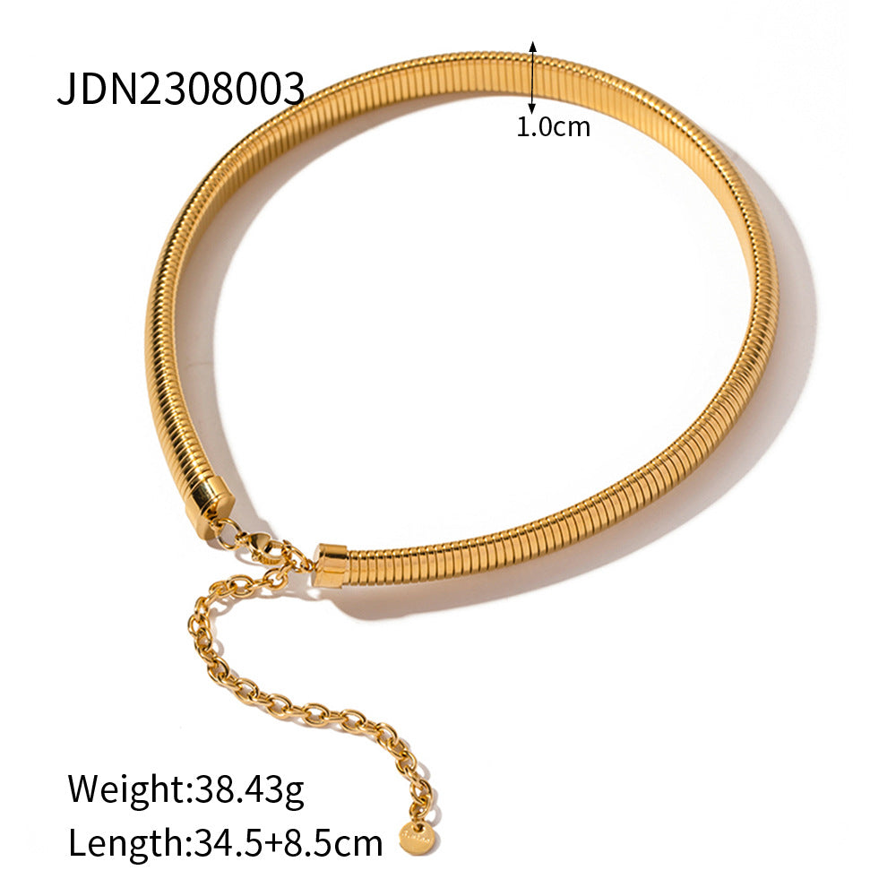 Necklace Flexible Gold & Silver Snake Chain Choker for Women