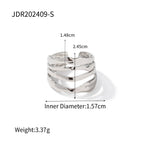 Ring Adjustable Gold Open Band for Women - Unique Minimalist Design
