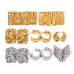 Statement Earrings Small Teardrop Stud Gold