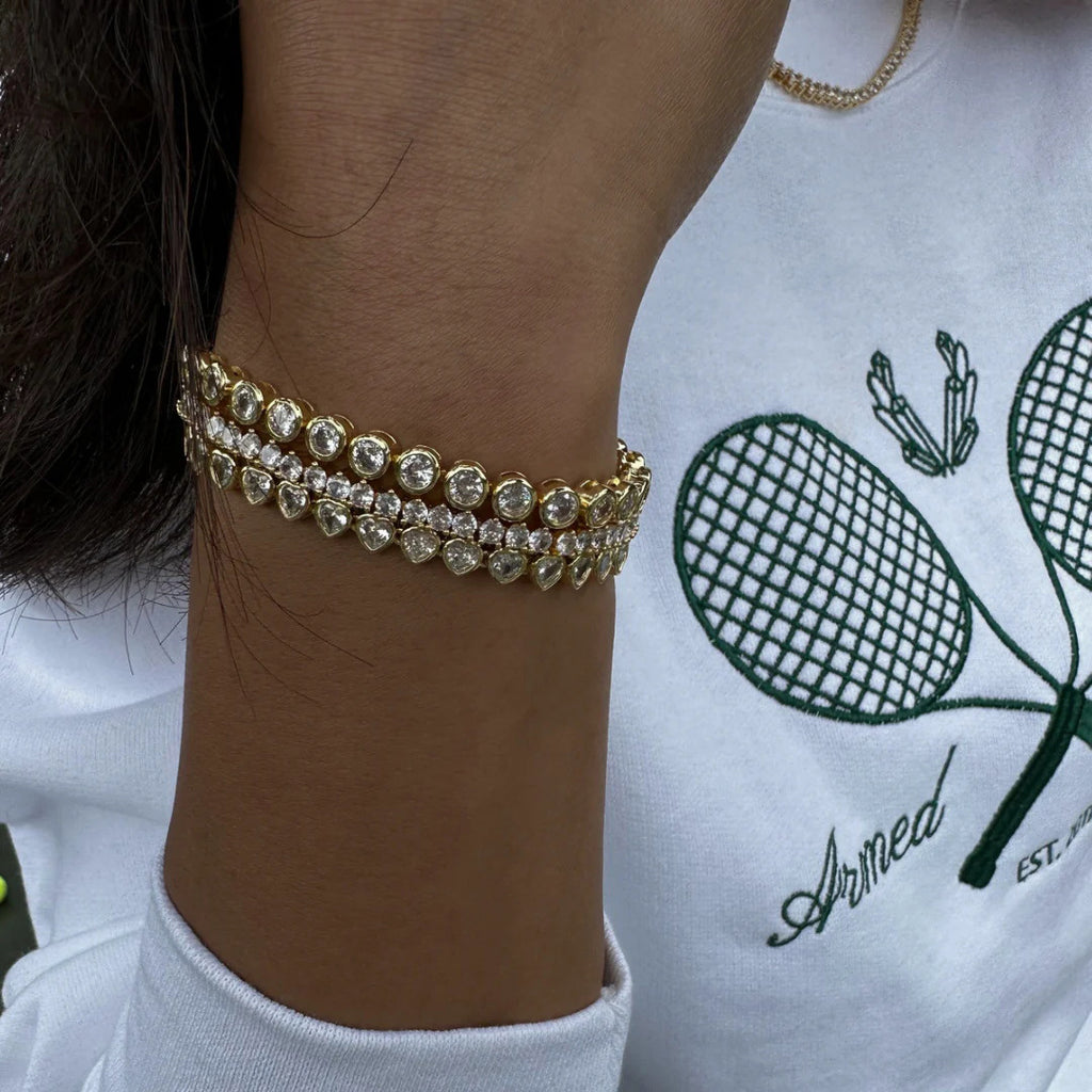 Stainless steel zirconium stackable bracelet luxury high-end jewelry titanium steel accessories