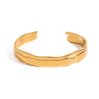杰鼎欧美钛钢手镯不锈钢开口镯子高级感金属手饰bracelet跨境饰品