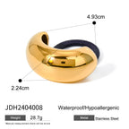 Metal Geometric Hair Ties | Gold & Silver Plated Ponytail Holders, Non-slip Elastic Scrunchies for Women