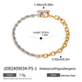 Stainless steel color-matched circle necklace with a high-end, niche Insta-style bracelet titanium steel pendant