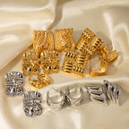 Statement Earrings Wing-Shaped Stud Gold