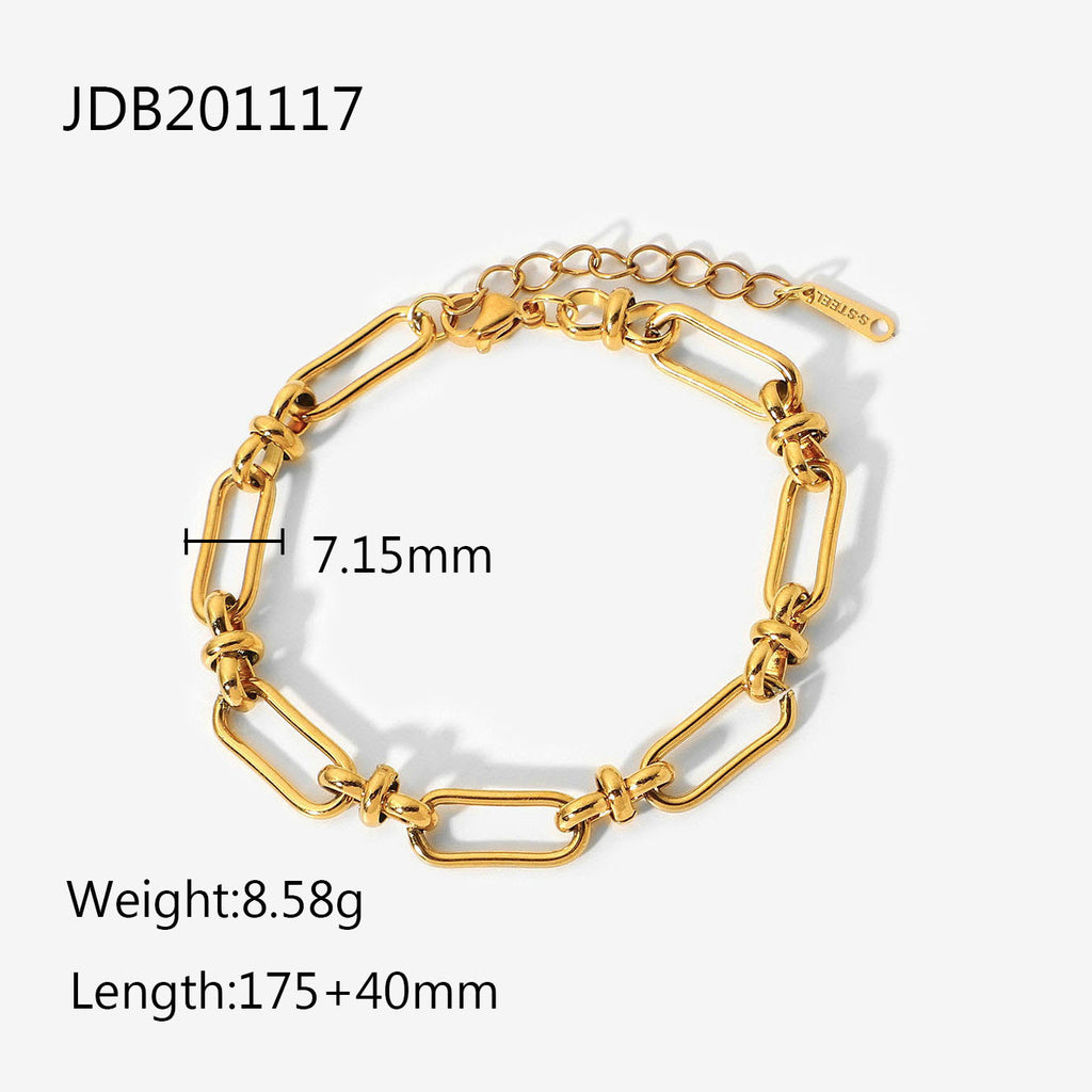 INS stainless steel plain bangle, high-end classic bracelet, titanium steel open bangle, 18k gold jewelry.