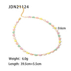 New titanium steel jewelry necklace and bracelet 18K gold white/color daisy chain necklace and bracelet