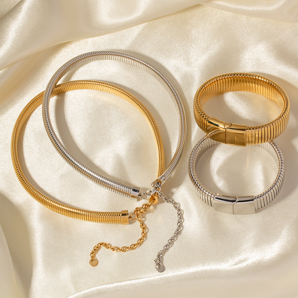 Gold Snake Chain Choker Necklace for Women Jewelry
