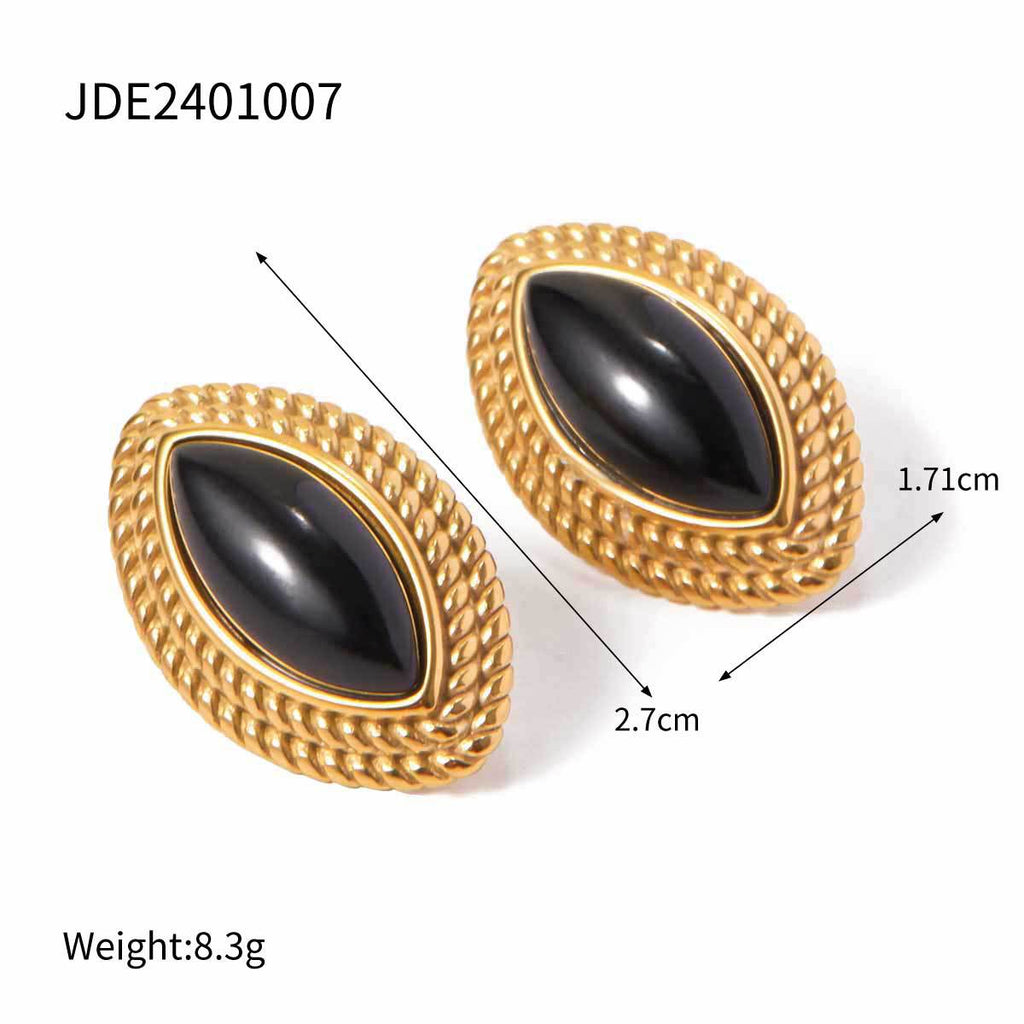Statement Stud Earrings: Gold Vintage Bold Women’s Fashion Jewelry