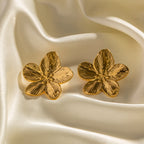 Ring Set: Gold Floral Butterfly Earrings & Rings Ornate Vintage Jewelry