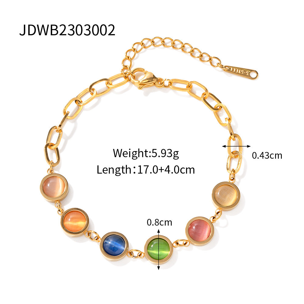 Layered Gold Charm Bracelet Set Trendy Bohemian Fashion Jewelry