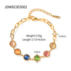 Layered Gold Charm Bracelet Set Trendy Bohemian Fashion Jewelry
