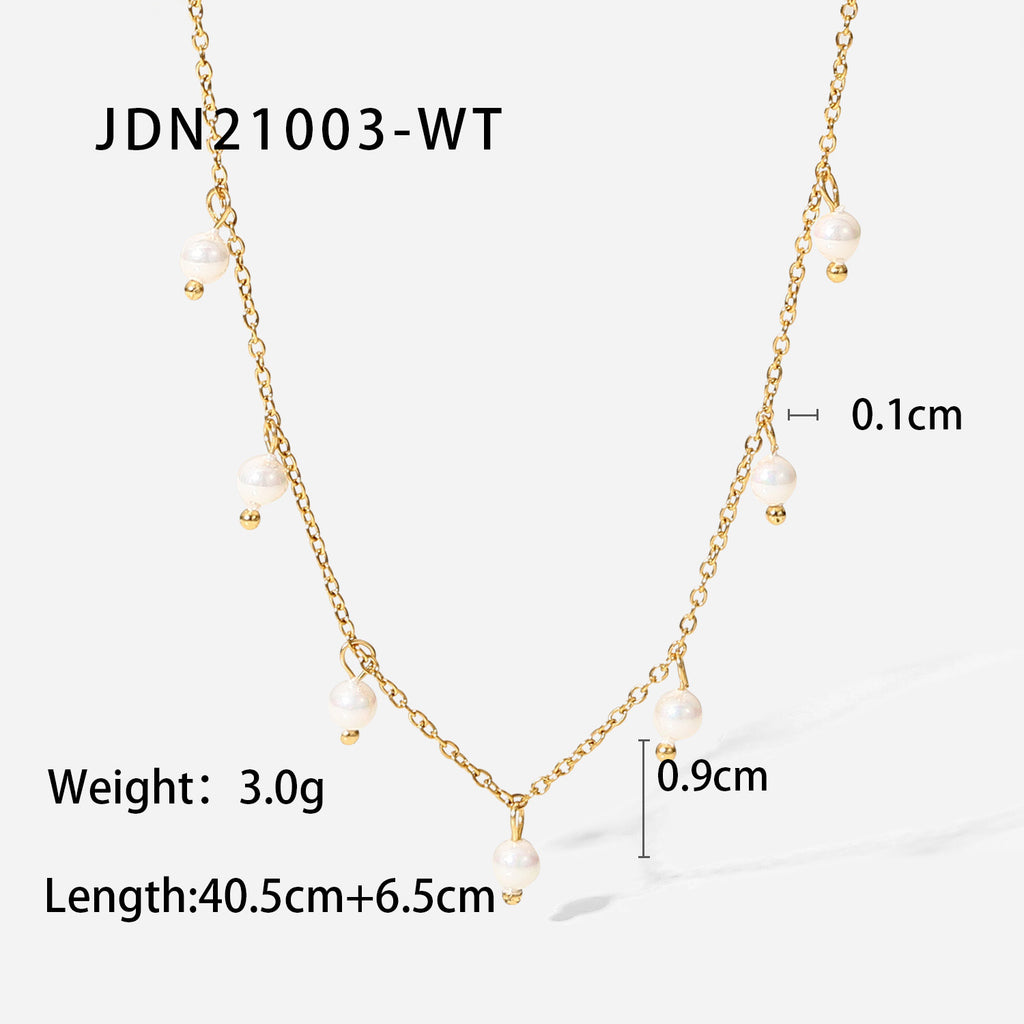 Necklace Delicate Pearl Gold Choker for Women, Minimalist Elegant Jewelry