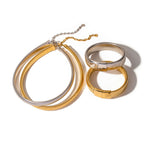 Necklace Flexible Gold & Silver Snake Chain Choker for Women