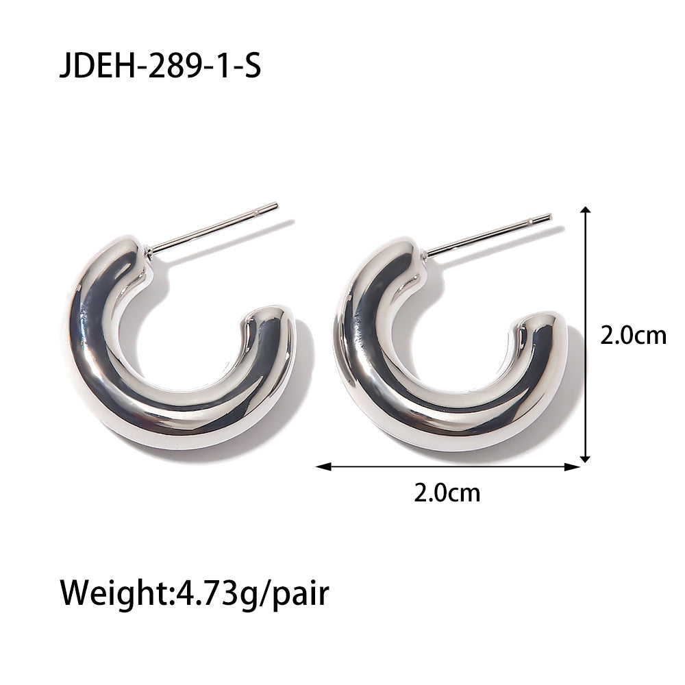 Earrings: Stainless Steel Hoop for Women, Lightweight Modern Hypoallergenic Style