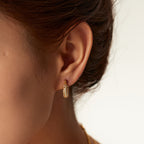 Double Layer Gold Hoop Earrings for Multiple Piercings