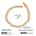 Stainless steel zirconium stackable bracelet luxury high-end jewelry titanium steel accessories