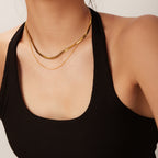Gold Cuban Chain Necklace - Hypoallergenic Titanium Steel for Men & Women