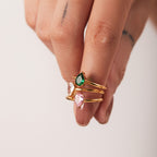Heart-Shaped Gold Zircon Ring, Gift-Worthy Accessory