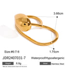 Titanium steel earring high-end light luxury earrings 18k gold colorfast earrings cross-border stainless steel accessories