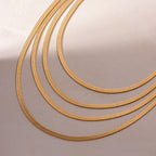 Necklace Gold Multi-Strand Titanium Steel Set for Women