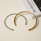 Necklace: 18K Gold Plated Minimalist Open Cuff Choker for Women