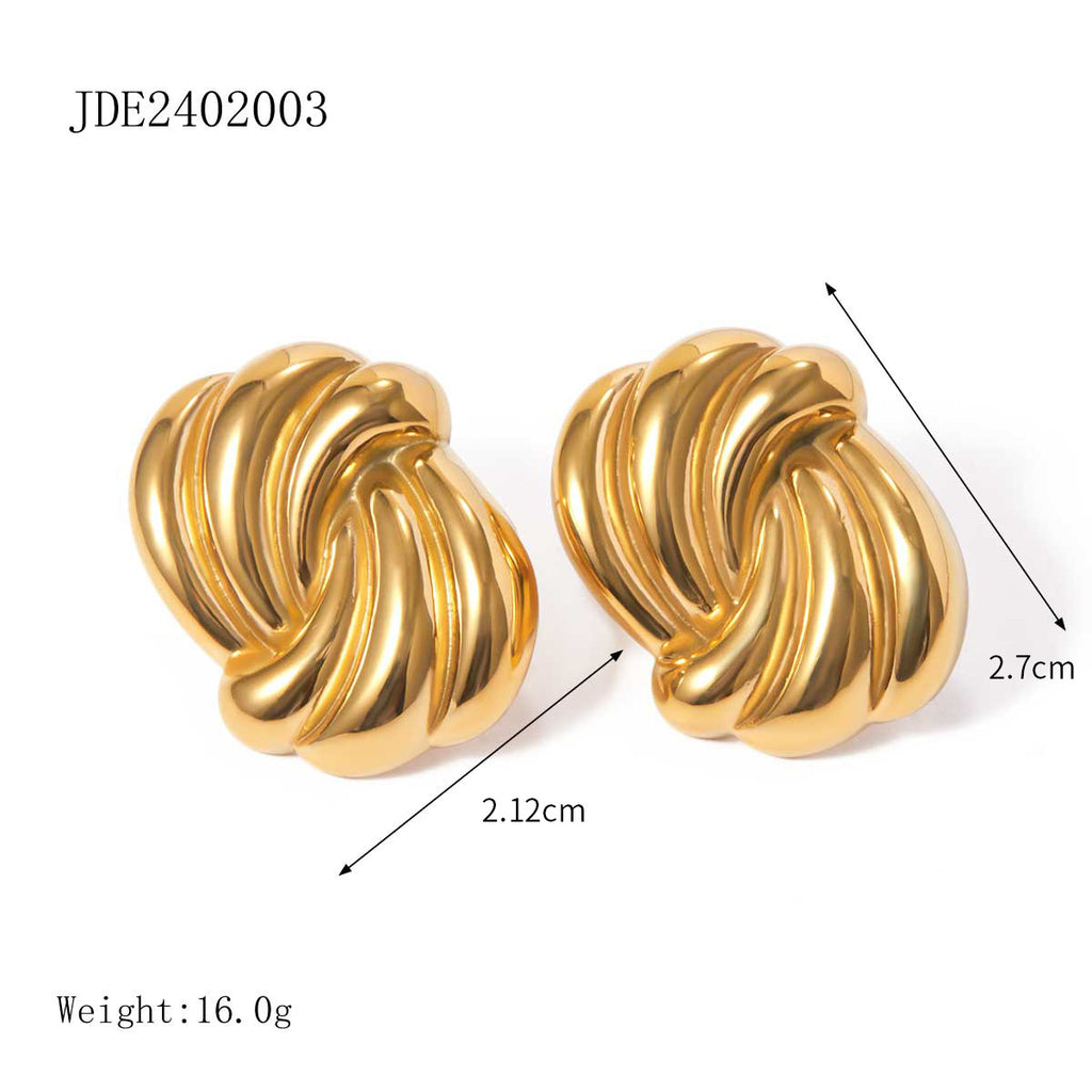 Earrings Gold Shell Stainless Steel Summer Women's Beach Fashion Jewelry