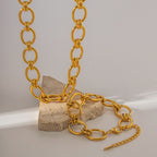 Tiffany-style 18K gold thick chain stainless steel bracelet  versatile titanium steel non-fading bracelet accessory