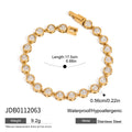 Stainless steel zirconium stackable bracelet luxury high-end jewelry titanium steel accessories