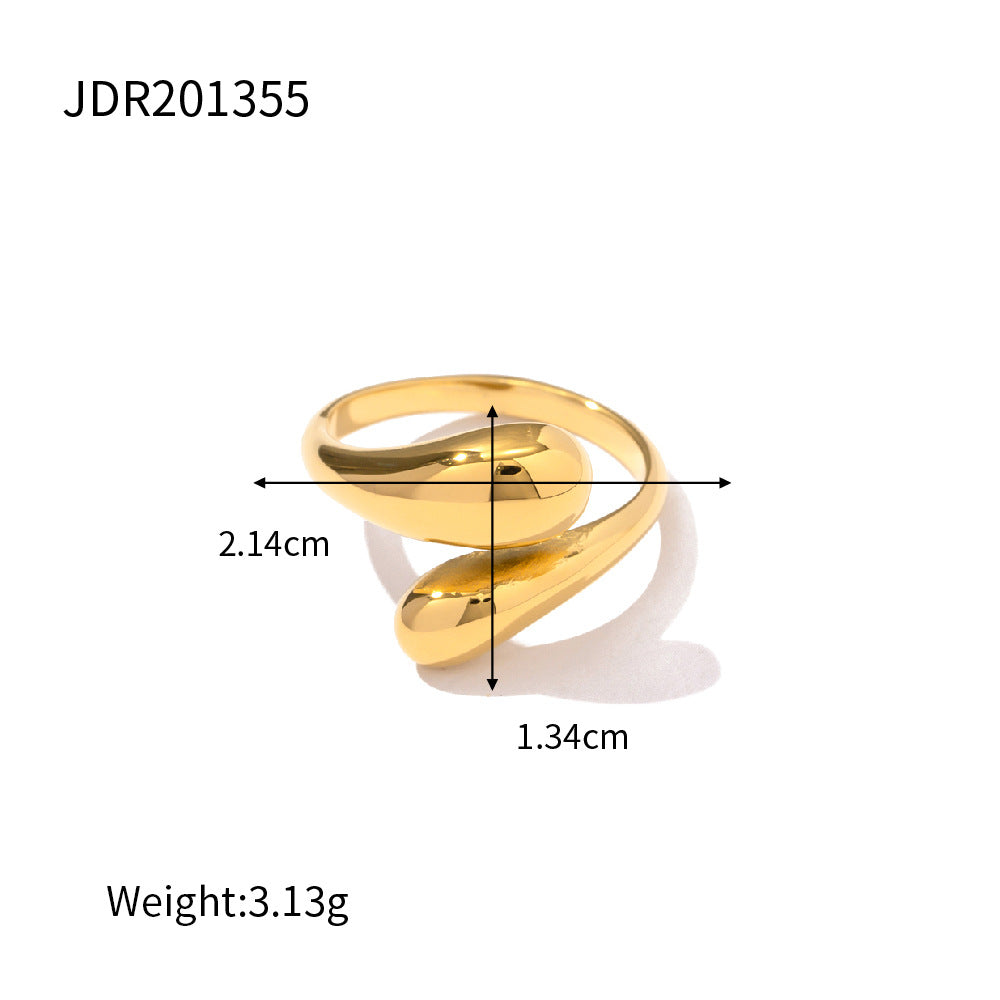 Gold Stackable Boho Ring Set with Malachite & Pearls for Women